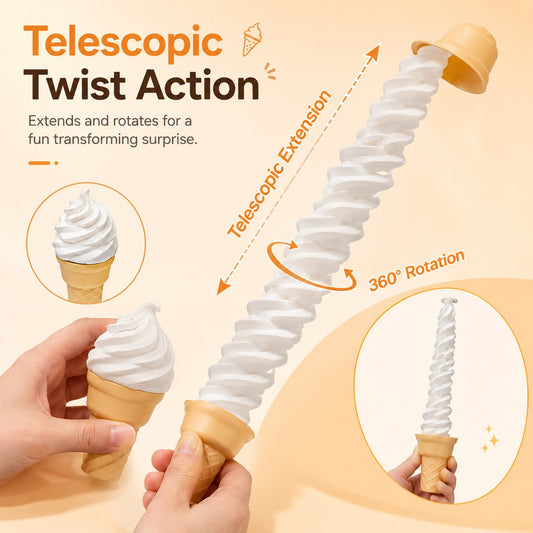 🍦 Telescopic Rotating Ice Cream Cone Fidget Toy