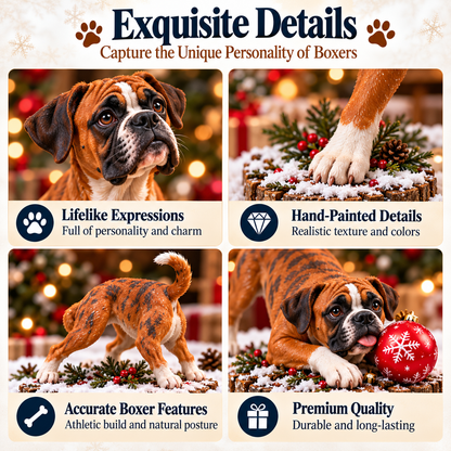 🐾🎄 – 24-Day Boxer Dog Christmas Advent Calendar with 24 Unique Collectible Figurines
