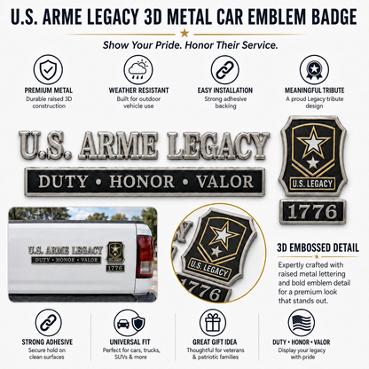 🇺🇸 Last Day Promo: 49% OFF -🎖️U.S. Military Veteran Car Emblem Metal Badge Collection