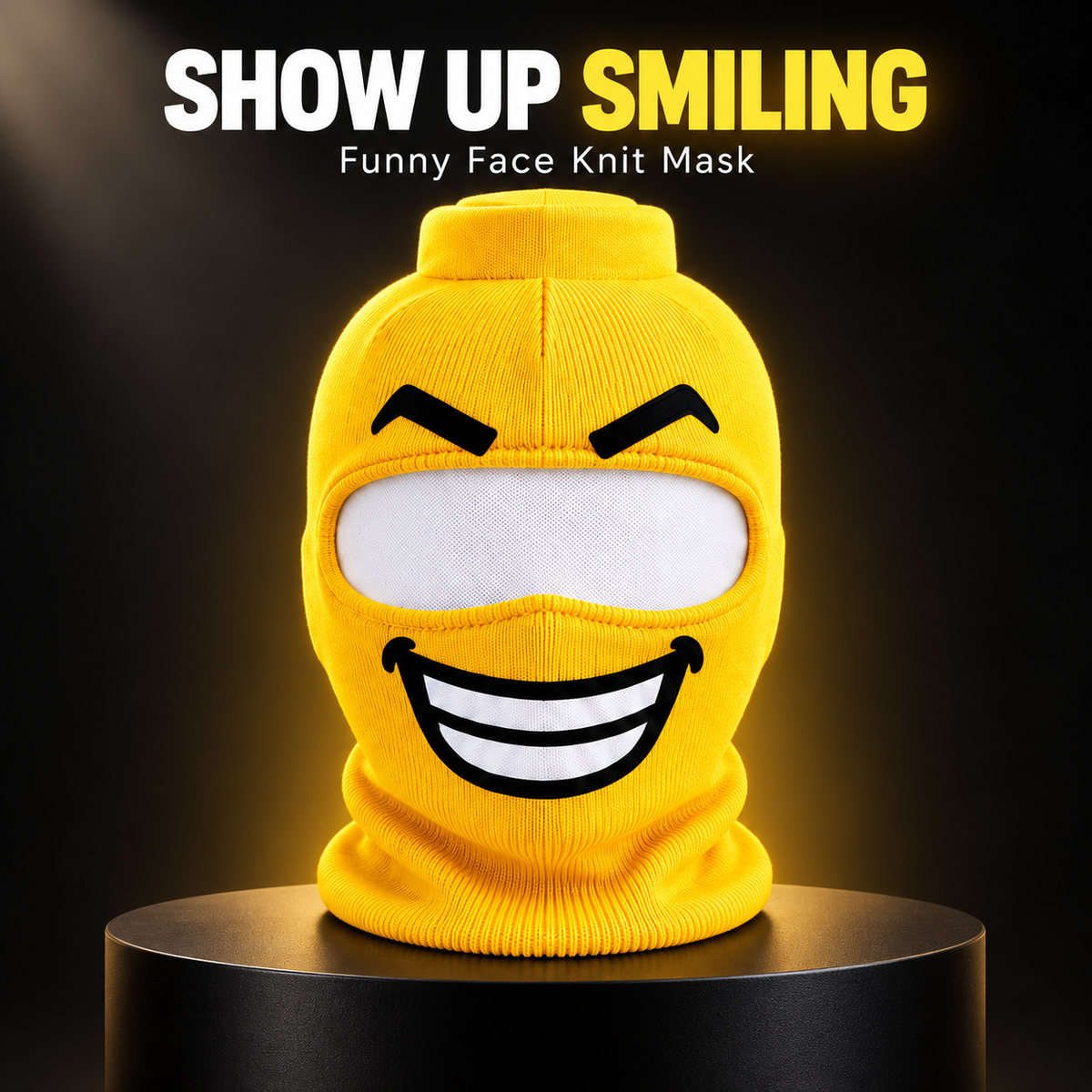 Funny Face Knit Mask – hero