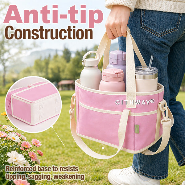 4-grid Insulated Drink Bottle Carrier Bag