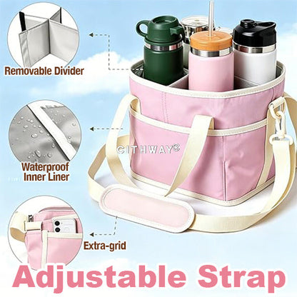 4-grid Insulated Drink Bottle Carrier Bag