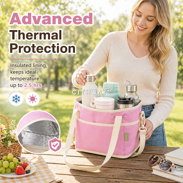 4-grid Insulated Drink Bottle Carrier Bag