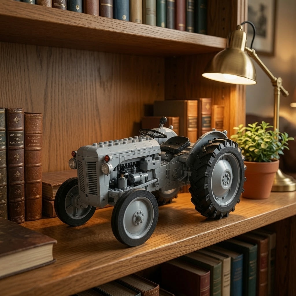 🔥Last Day 70% OFF 🚜Classic Farm Tractor Building Block Set – 1948 Grey Field Edition