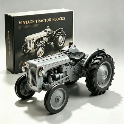🔥Last Day 70% OFF 🚜Classic Farm Tractor Building Block Set – 1948 Grey Field Edition