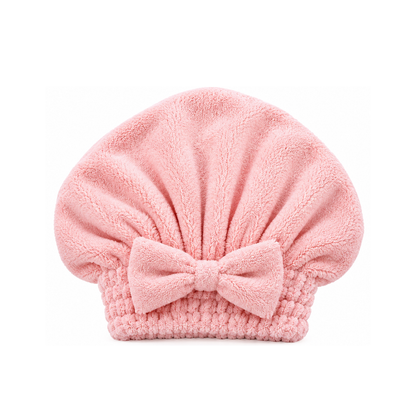🔥Buy 2 Get 1 Free! Coral Velvet Cute Bow Hair Drying Cap🛁