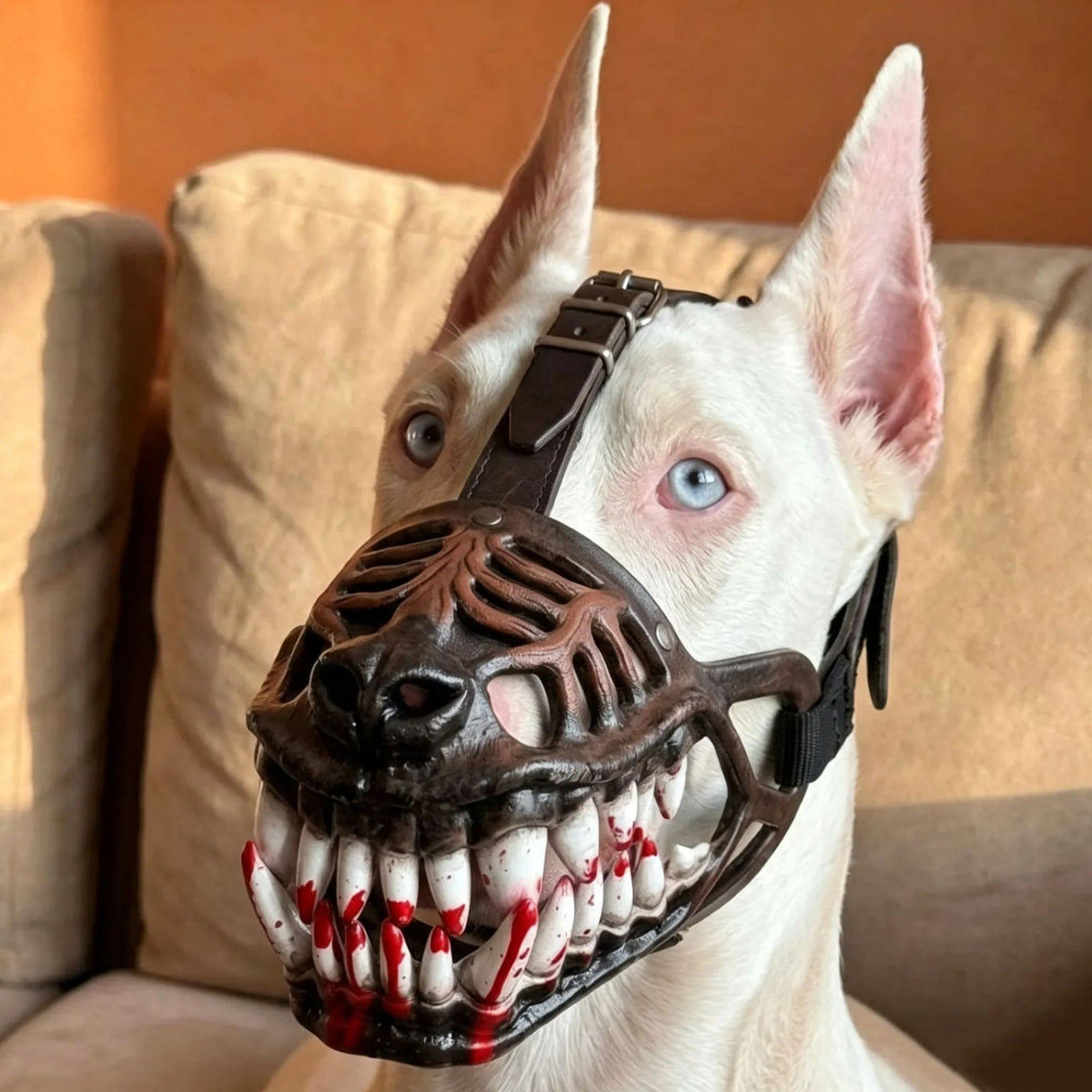 Hellhound Monster Dog Muzzle with Bloody Teeth