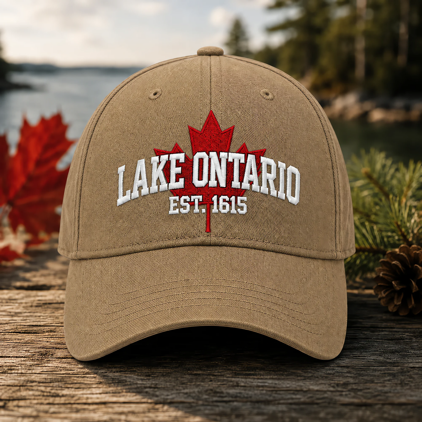🔥49% Off Last Day🔥BUY 3 GET 1 FREE🔥 -🇨🇦🍁Lake Ontario Forever Heritage Embroidered Cap