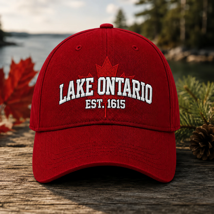 🔥49% Off Last Day🔥BUY 3 GET 1 FREE🔥 -🇨🇦🍁Lake Ontario Forever Heritage Embroidered Cap