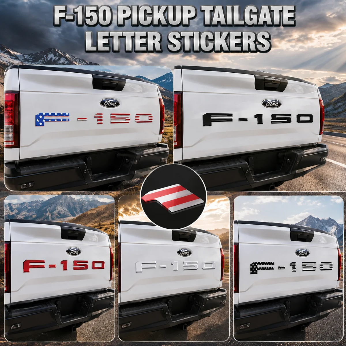 3D Raised Tailgate Letter Overlays – 11 Style Options
