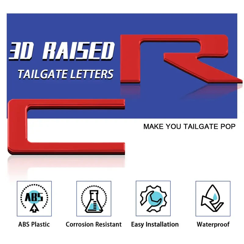 3D Raised Tailgate Letter Overlays – 11 Style Options