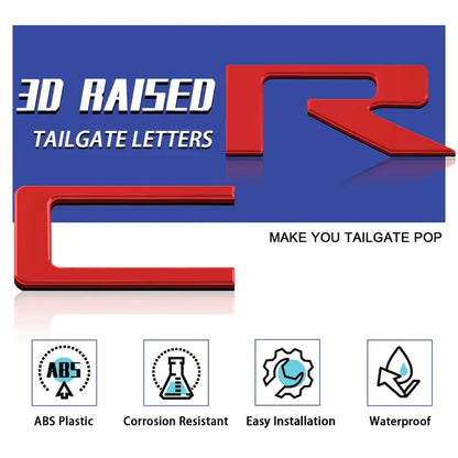 3D Raised Tailgate Letter Overlays – 11 Style Options