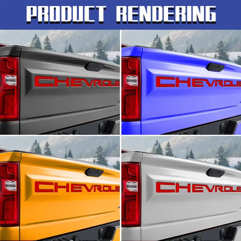 3D Raised Tailgate Letter Overlays – 11 Style Options