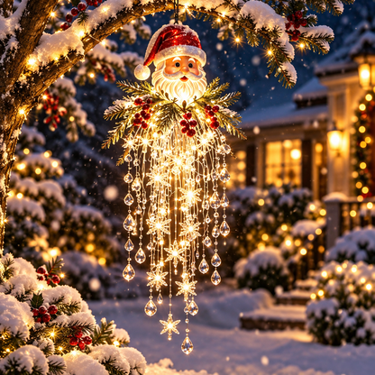 🔥 50% OFF Today 🎅 Christmas Hanging Snowflake & Crystal LED Light | Magical Porch Glow ✨