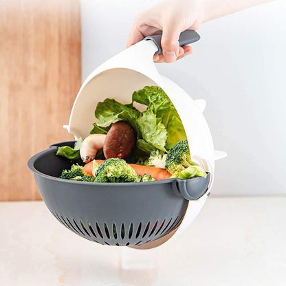 9-in-1 Vegetable Prep Station – Cutter & Drain Basket