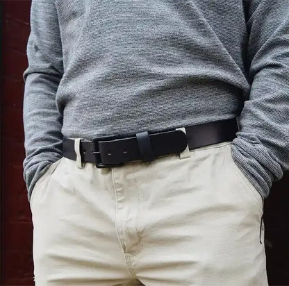 Full-Grain Buffalo Leather Belt – 3 Colors & Size Options