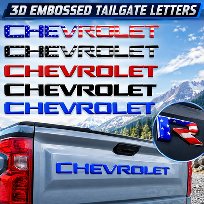 3D Raised Tailgate Letter Overlays – 11 Style Options
