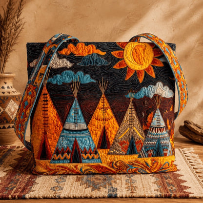 Western Motif Quilted Tote Bag – 5 Artistic Designs