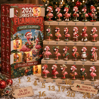 Christmas Flamingo Advent Calendar 2026 – 24 Festive Flamingos