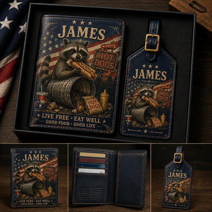 Personalised Men's Passport Cover and Luggage Tag Set — The Perfect Gift for Him