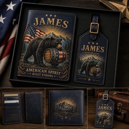 Personalised Men's Passport Cover and Luggage Tag Set — The Perfect Gift for Him