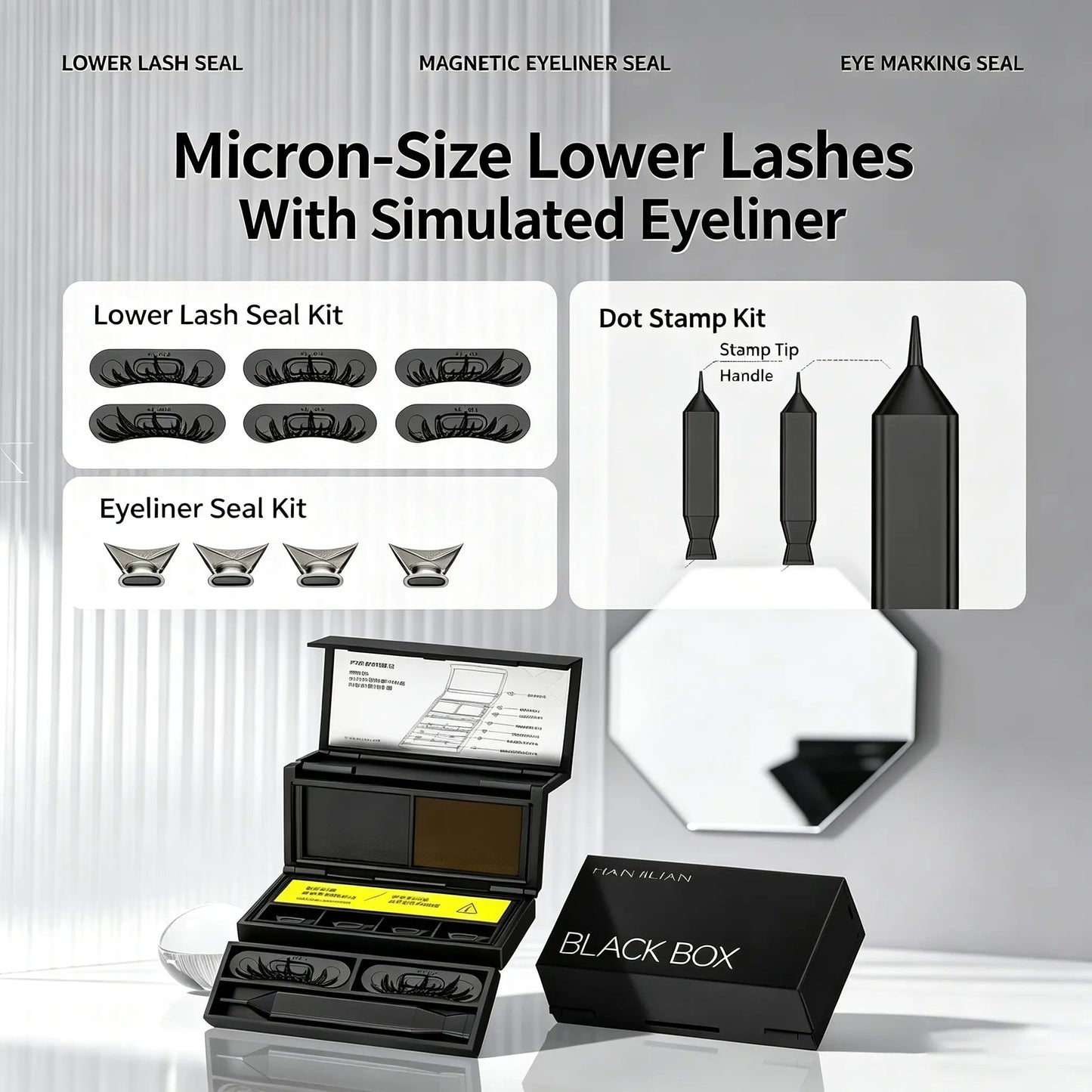 🥳2026 HOT SALE🥳💋50K+ SOLD!🔥 50% OFF! 3-in-1 Kit: Eyeliner and Lower Lash Stamp