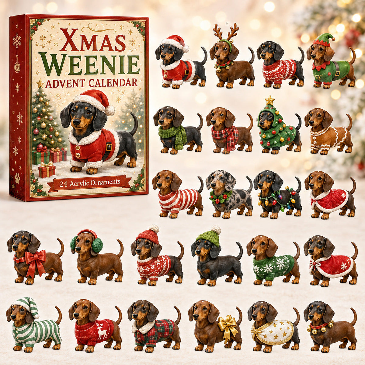🎄HOT SALE 49% OFF🐾 2026 Dachshund Advent Calendar 🐶✨