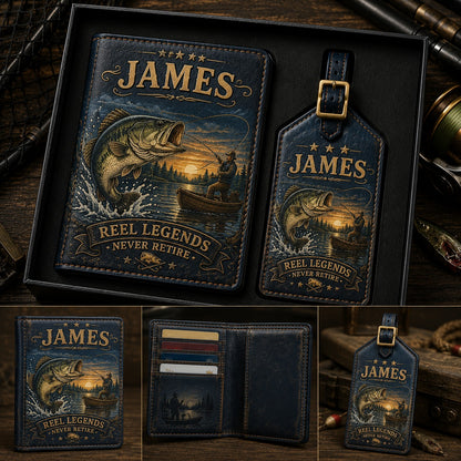 Personalised Men's Passport Cover and Luggage Tag Set — The Perfect Gift for Him