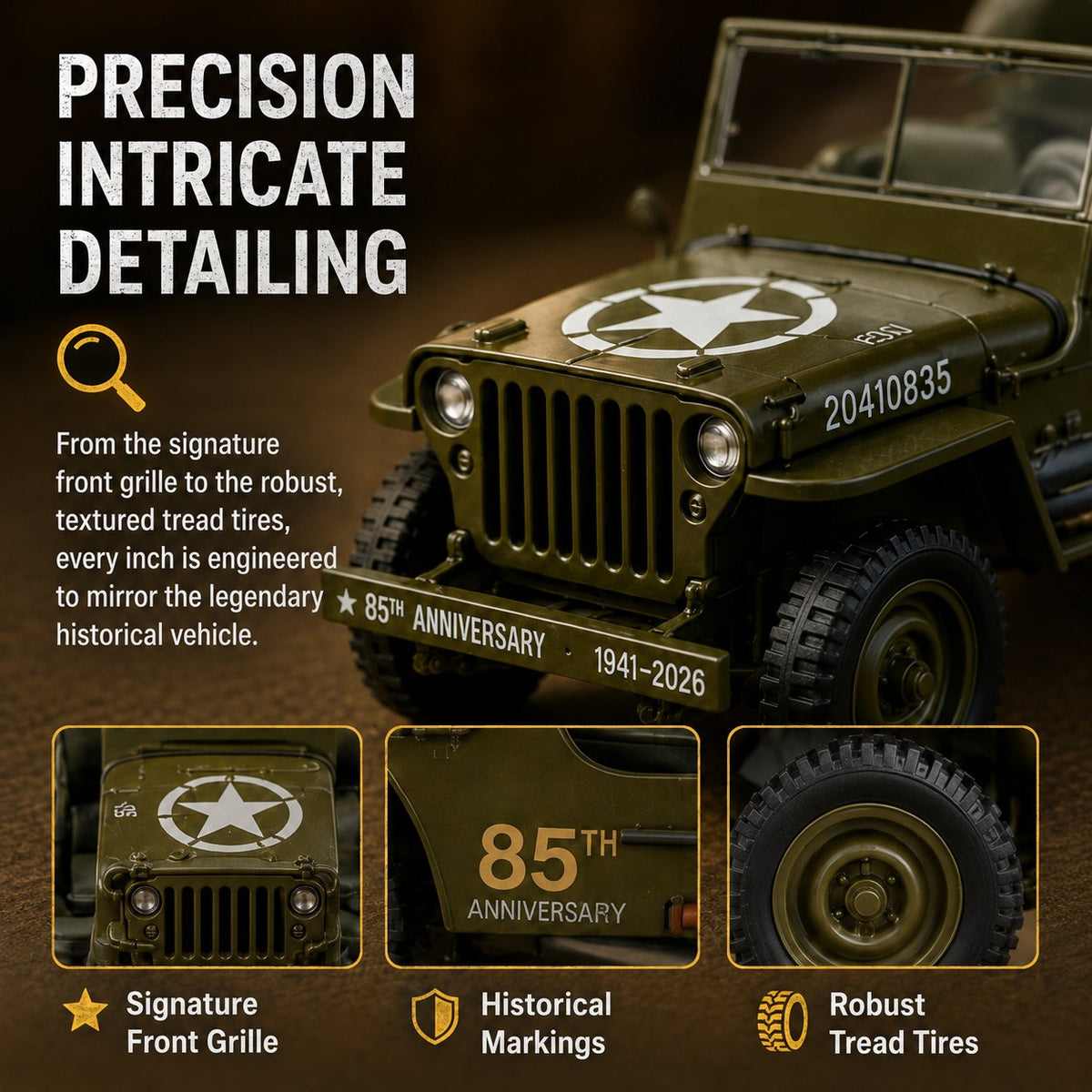 🗺️Classic Vintage Off‐Road Replica | A Treasured Keepsake For Every Car Lover
