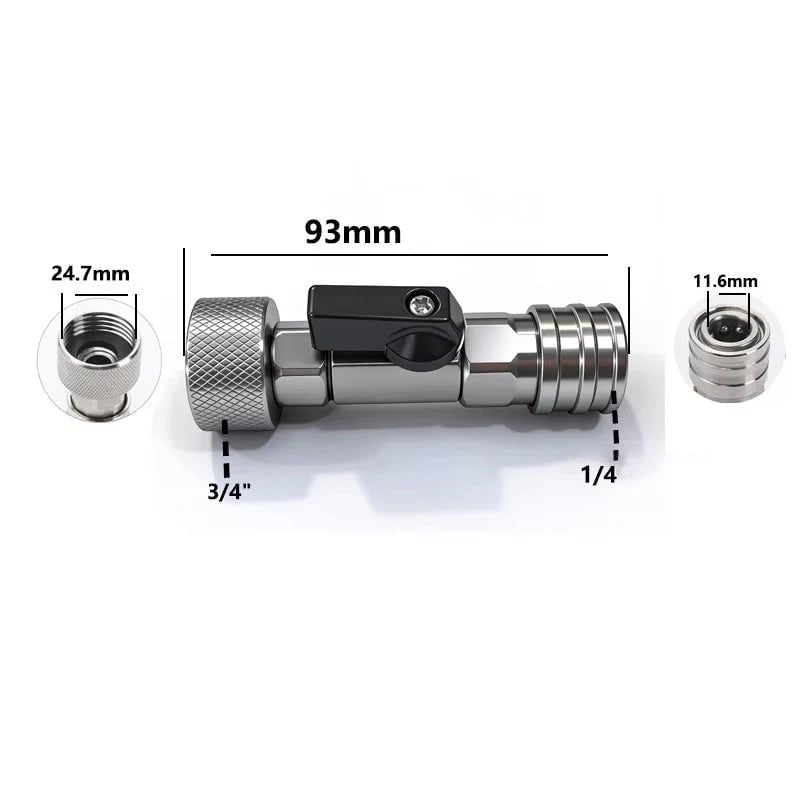 🚿⚡3/4" GHT to 1/4" Quick Connect Adapter