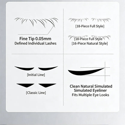 🥳2026 HOT SALE🥳💋50K+ SOLD!🔥 50% OFF! 3-in-1 Kit: Eyeliner and Lower Lash Stamp