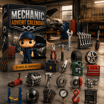 Mechanic Advent Calendar 2026 - 24-Day Festive Countdown, Acrylic Charms Blind Box