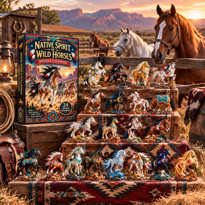 Spirit of Wild Horses Advent Calendar 2026 - 24-Day Festive Countdown, Acrylic Charms Blind Box