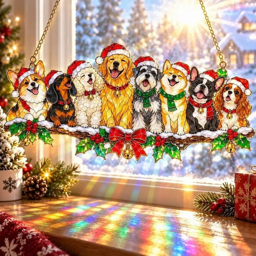 ✨ Whimsical Winter Suncatchers(11 types) | Shatterproof 'Stained-Glass' Acrylic Window Hangings 🎄