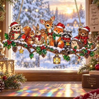 ✨ Whimsical Winter Suncatchers(11 types) | Shatterproof 'Stained-Glass' Acrylic Window Hangings 🎄