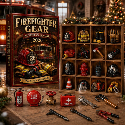 Firefighter Gear Advent Calendar 2026 - 24-Day Festive Countdown, Acrylic Charms Blind Box