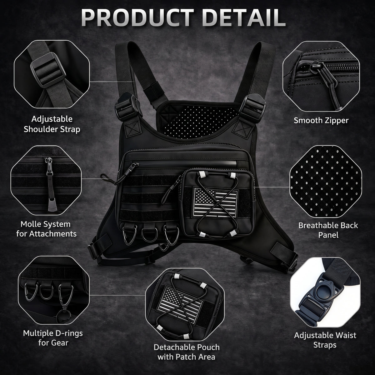 Lightweight Tactical Chest Rig Bag