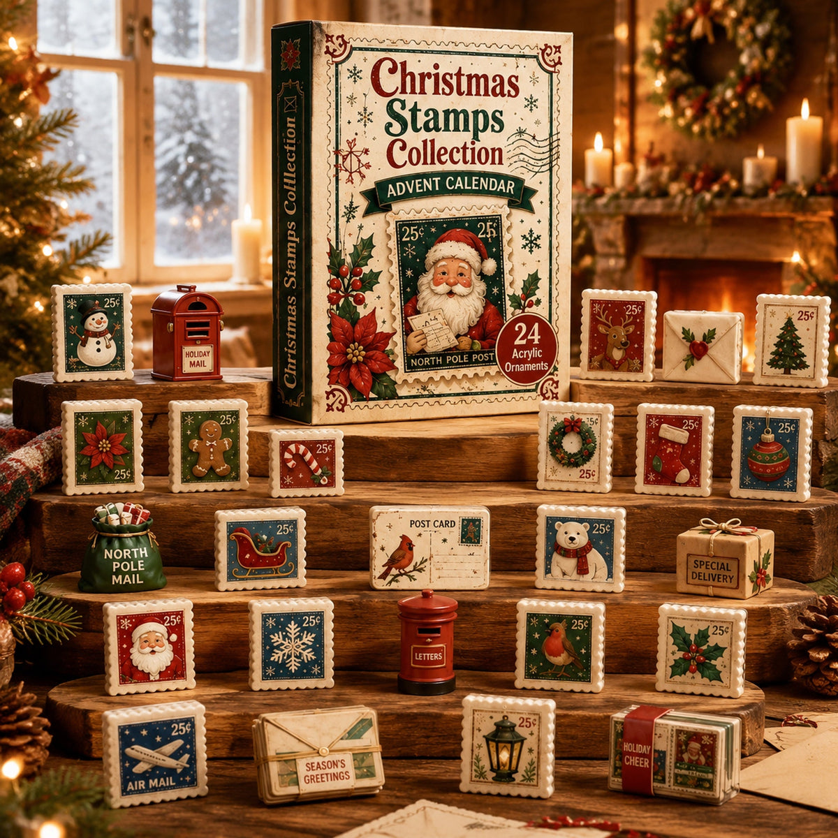 Vintage Christmas stamp collection