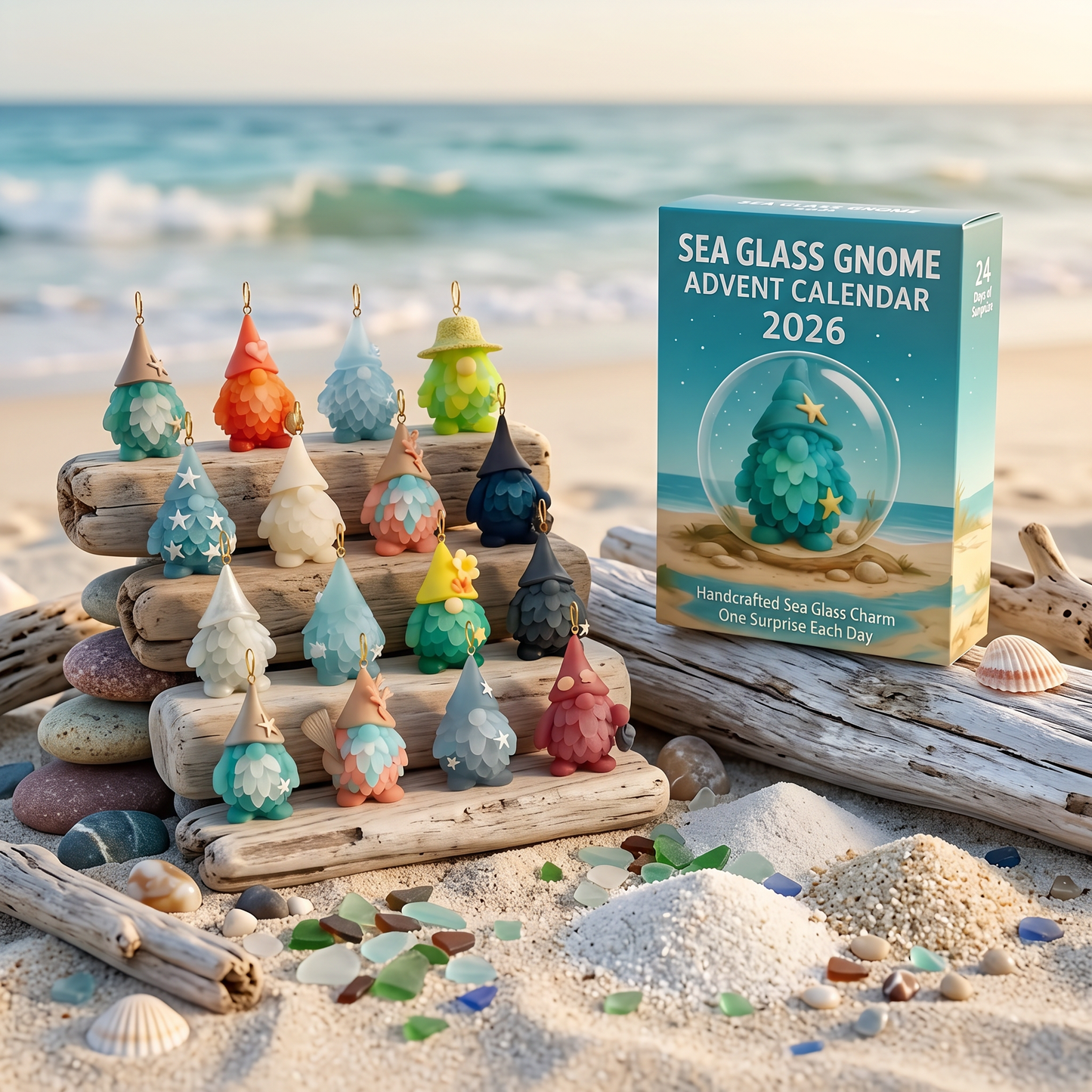 ❤️🔥Last 30pcs🔥🌊Limited Edition🧝‍♂️Sea Glass Gnome Advent Calendar 2026