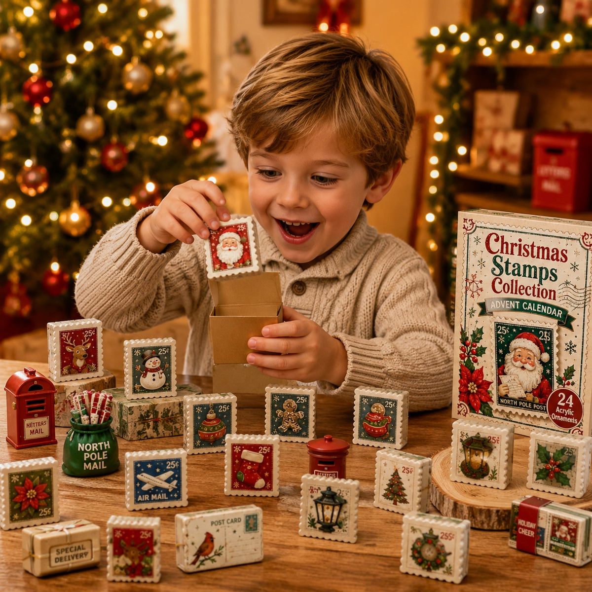 Christmas stamp inspired Advent calendar