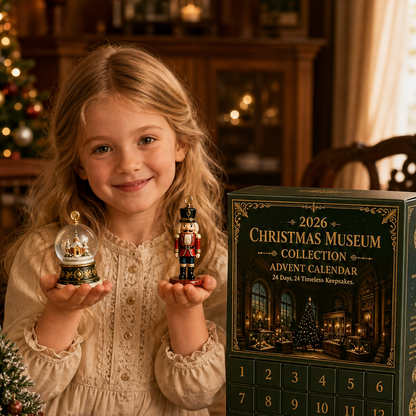 🎄 2026 Christmas Museum Collection Advent Calendar 🕰️ | 24-Day Holiday Countdown with Vintage Collectible Ornaments | Heirloom Christmas Home Decor Gift Set