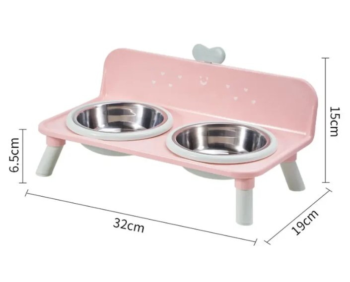 🐾 Elevated Pet Double Bowls | 4 Colors & Removable Bowls