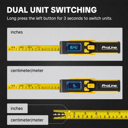 ProLine Digital Laser Tape Measure
