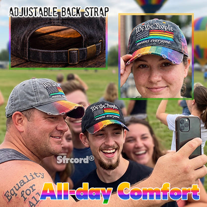 Sfrcord® Rainbow Freedom Pride Distressed Cap