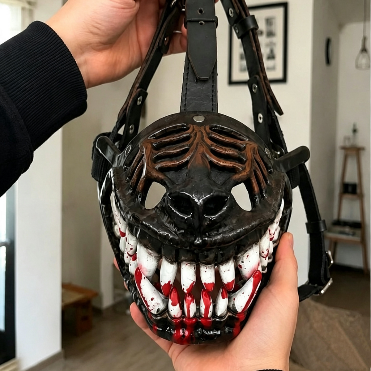Hellhound Monster Dog Muzzle with Bloody Teeth