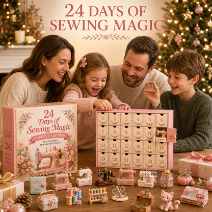 24 Days of Sewing Magic Advent Calendar – 24 Collectible Sewing Miniatures for Crafters, Quilters & Sewing Lovers