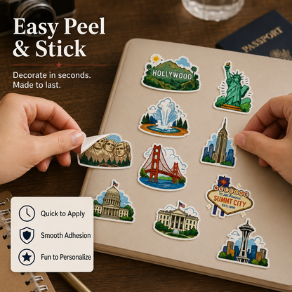 🗽USA Landmark Travel Stickers