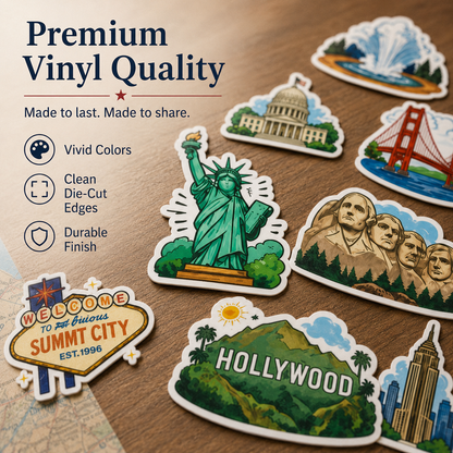 🗽USA Landmark Travel Stickers