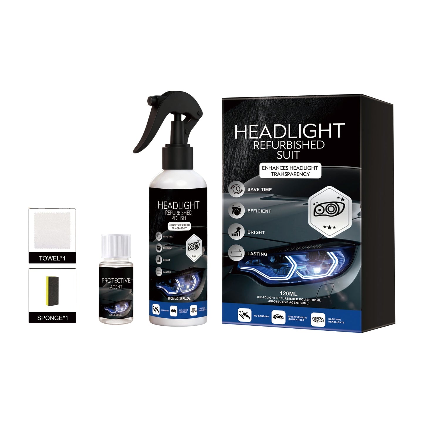 🔥 52% OFF NOW！ Headlight Restoration Kit UV Protection ✨