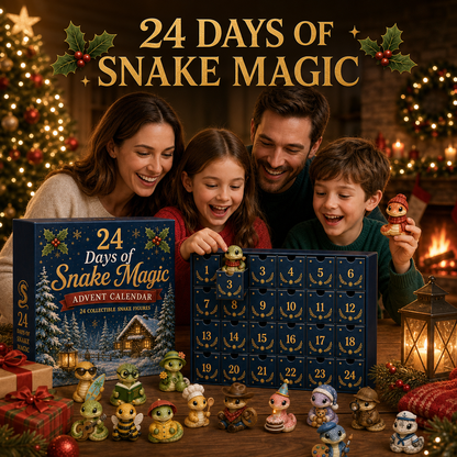 24 Days of Snake Magic Advent Calendar – 24 Cute Collectible Snake Figures Christmas Countdown